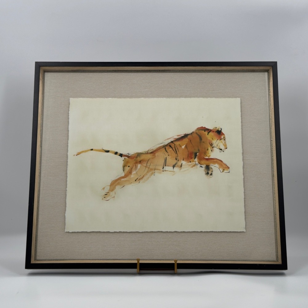 Anthropologie Wendover Pouncing Tiger 3 Wall Art Print